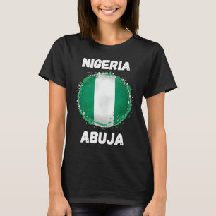 Abuja Nigeria Retro Vintage Sport Nigeriaanse Vlag T-shirt