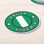 Abuja Nigeria Ronde Kartonnen Onderzetter (Gebogen)