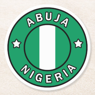 Abuja Nigeria Ronde Kartonnen Onderzetter