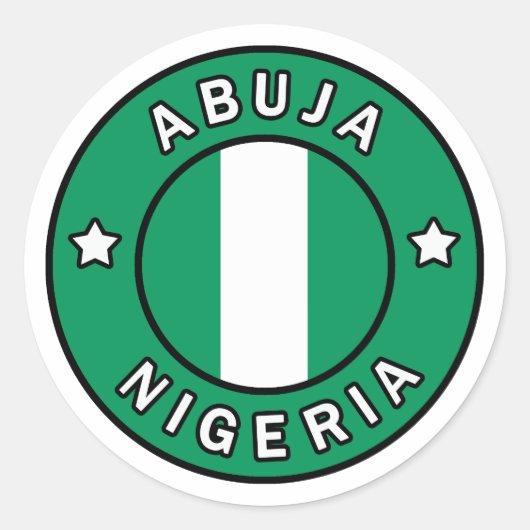 Abuja Nigeria Ronde Sticker (Voorkant)