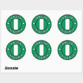 Abuja Nigeria Ronde Sticker (Vel)