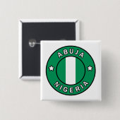 Abuja Nigeria Vierkante Button 5,1 Cm (Voorkant /achterkant)