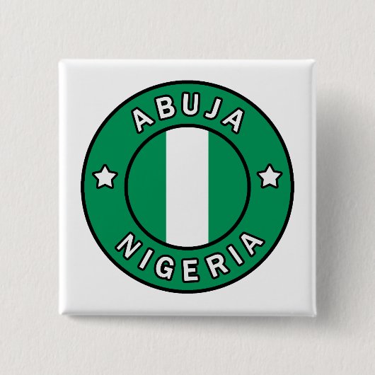 Abuja Nigeria Vierkante Button 5,1 Cm (Voorkant)