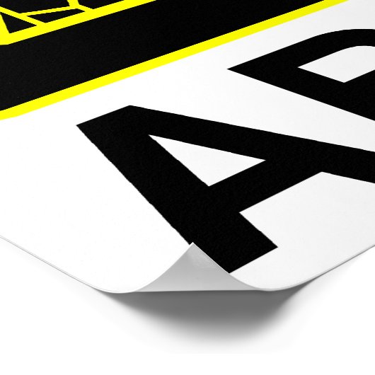 Abunai Sign Poster (Hoek)