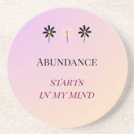 Abundance Mindset – Flowers of Abundance Zandsteen Onderzetter