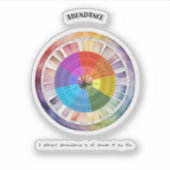 Abundance Positive Affirmation Sticker (Voorkant)