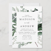 Abundant Greenery Lijst Photo Wedding Kaart (Voorkant)