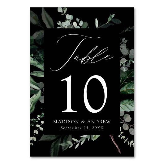 Abundant Greenery Personalized Wedding Kaart (Voorkant)