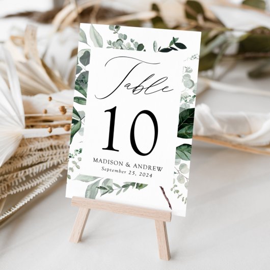 Abundant Greenery Personalized Wedding Kaart
