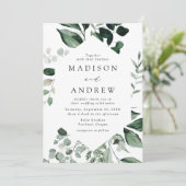 Abundant Greenery Wedding Kaart (Staand voorkant)