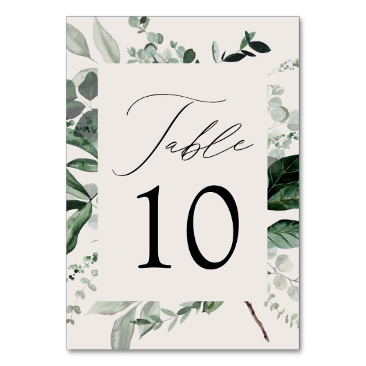 Abundant Greenery Wedding Kaart (Voorkant)