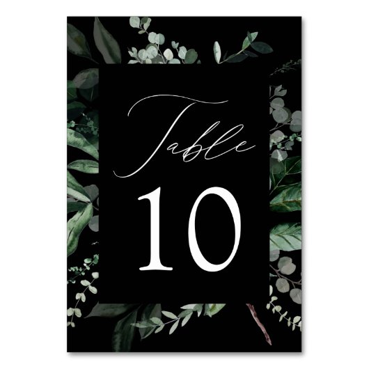 Abundant Greenery Wedding Kaart (Achterkant)