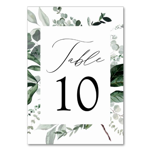 Abundant Greenery Wedding Kaart (Voorkant)