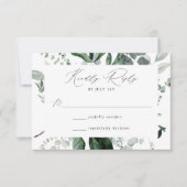 Abundant Greenery Wedding RSVP Kaartje (Voorkant)