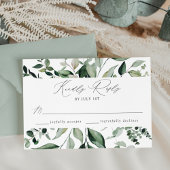 Abundant Greenery Wedding RSVP Kaartje