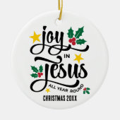 Abundant Joy in Jesus Christian Christmas Keramisch Ornament (Voorkant)
