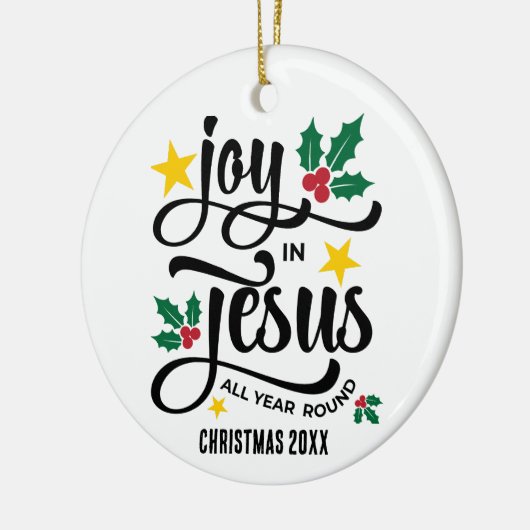 Abundant Joy in Jesus Christian Christmas Keramisch Ornament (Links)