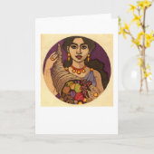 Abundantia-Wenskaart Kaart (Gele Bloem)