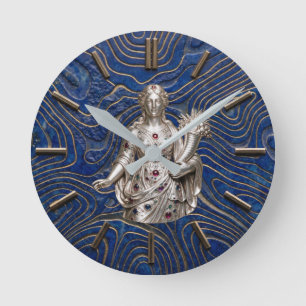 Abundia 3 D Goede Fortune + Voorspoed Lapis Ronde Klok