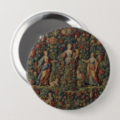 Abundia Goede Fortune + ProsperiteitsTapisserie Ronde Button 4,0 Cm (Voorkant /achterkant)