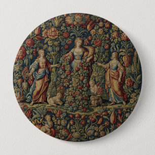 Abundia Goede Fortune + ProsperiteitsTapisserie Ronde Button 4,0 Cm