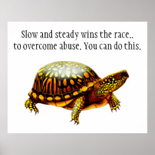 Abuse Survivors Turtle Inspirerend Poster