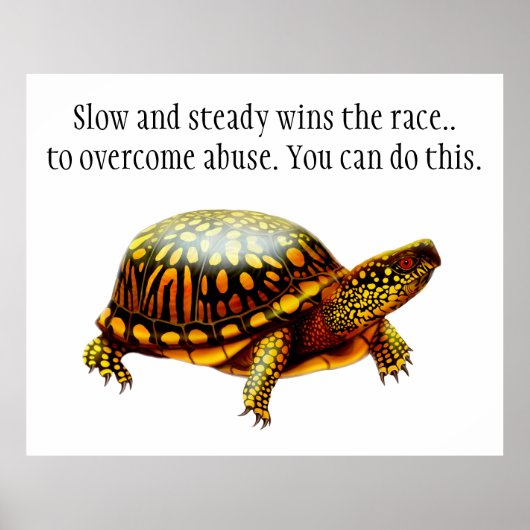 Abuse Survivors Turtle Inspirerend Poster (Voorkant)