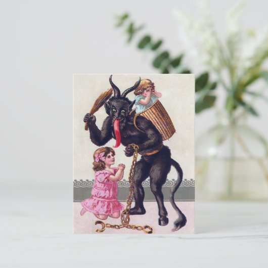  Abusive Krampus Briefkaart (Staand voorkant)