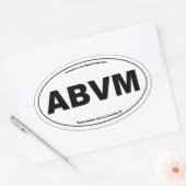 ABVM Ovale Sticker (Hemelvaart van de Gezegende Ma (Envelop)