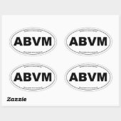 ABVM Ovale Sticker (Hemelvaart van de Gezegende Ma (Vel)