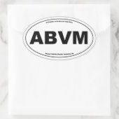 ABVM Ovale Sticker (Hemelvaart van de Gezegende Ma (Tas)