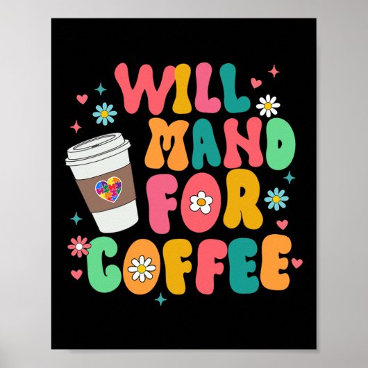 Aby Speed Autism Awareness Koffieliefhebber zal he Poster (Voorkant)