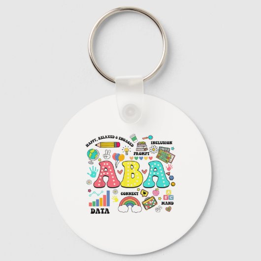 Aby Therapeut Gedragsanalist Autisme Therapie RBT Sleutelhanger (Voorkant)