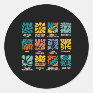 Aby Toegepast Gedragsanalist Advocate Autisme Lets Ronde Sticker