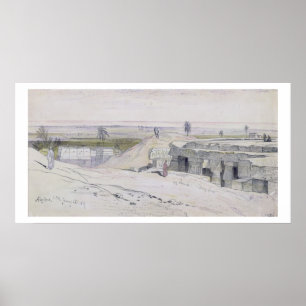 Abydus, 12.00 uur, 12.10.1867 (inkt en watercolou) poster