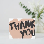 Abys Brush Lettering Dank u Briefkaart Mailer (Staand voorkant)
