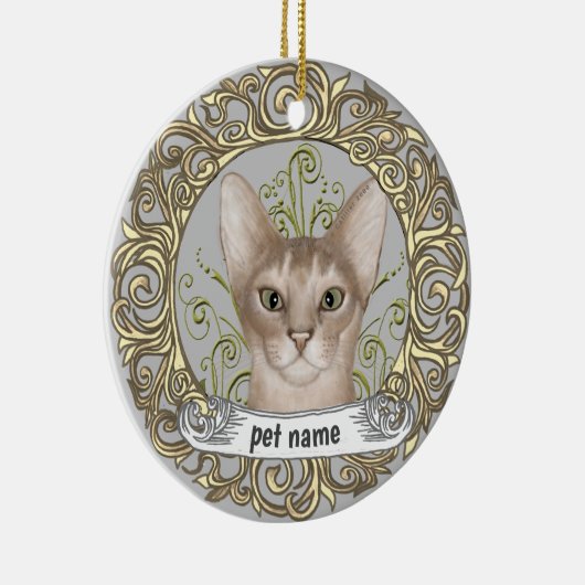 Abysinnian Cat Loving Memory ornament (Rechts)