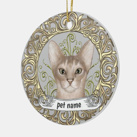 Abysinnian Cat Loving Memory ornament (Links)