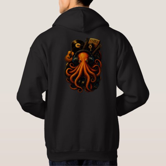 Abyss Kraken – Glowing Steampunk Octopus Hoodie (Achterkant)