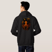 Abyss Kraken – Glowing Steampunk Octopus Hoodie (Achterkant volledig)