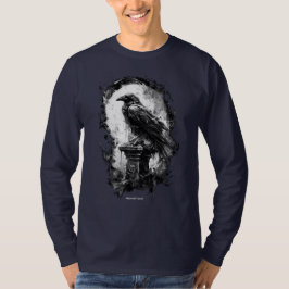 Abyssal Gaze Gothic Raven Heavy Metal Long Sleeve T-shirt