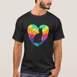 Abyssijnse Hart Met Ie Verf Print Abyssijnse Kat  T-shirt