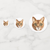 Abyssijnse Kat 3D Geïnspireerd Confetti (Achterkanten)