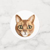 Abyssijnse Kat 3D Geïnspireerd Confetti (Kleine voorkant)