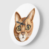 Abyssijnse Kat 3D Geïnspireerd Grote Klok (Hoek)