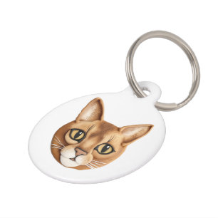 Abyssijnse Kat 3D Geïnspireerd Huisdierpenning