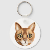Abyssijnse Kat 3D Geïnspireerd Sleutelhanger (Achterkant)