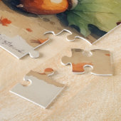 Abyssijnse kat in herfstbladeren Thanksgiving kuns Legpuzzel (Zijkant)