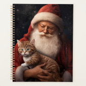 Abyssijnse kat met Sinterklaas Festive Kerst  Planner (Voorkant)
