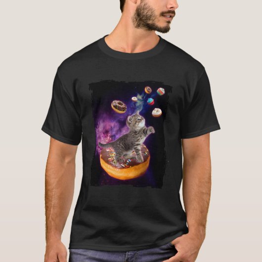 Abyssijnse Kat Space Donuts Kitty in Space Kid T-shirt (Voorkant)